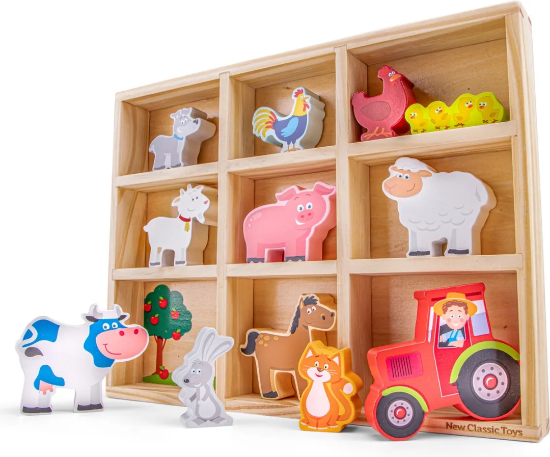 New Classic Toys Houten Boerderij Speelfigurenset 11850