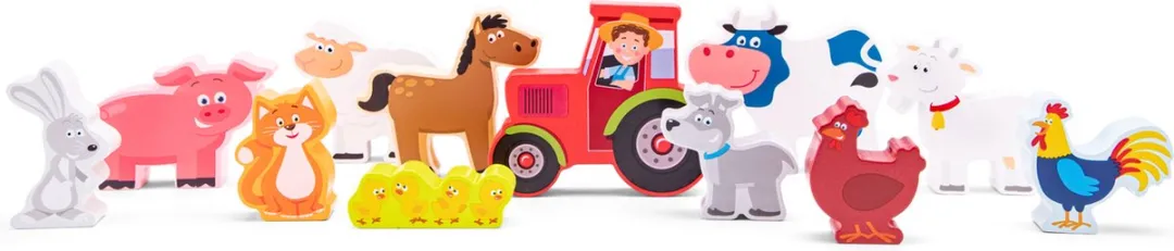 New Classic Toys Houten Boerderij Speelfigurenset 11850