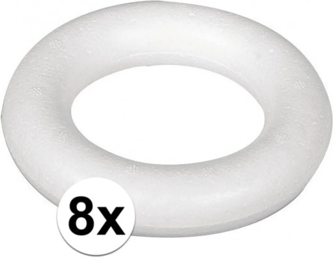 Rayher Piepschuim Ring 8 Stuks - 22cm Wit