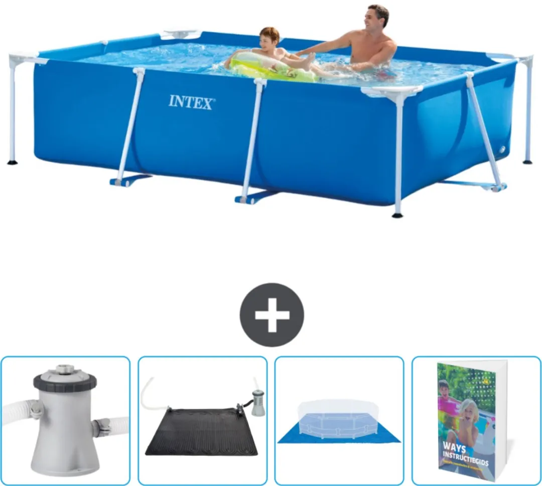 Intex Rechthoekig Frame Zwembad 260x160cm Blauw
