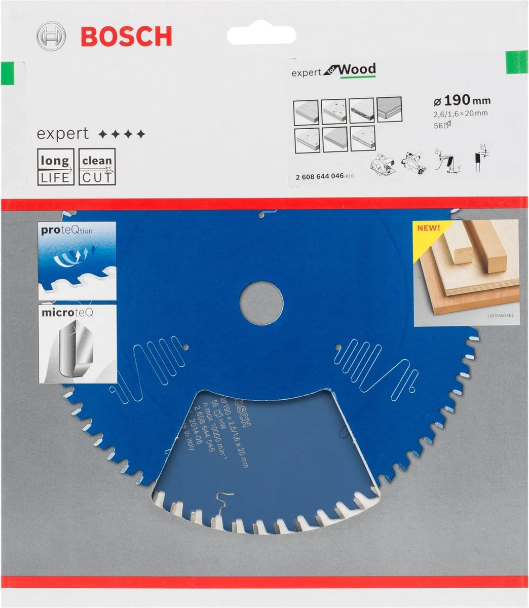 Bosch ConstructWood Cirkelzaagblad 190mm - 24 Tanden - Hout