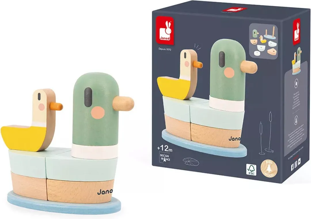 Janod Houten Stapeltoren Eend