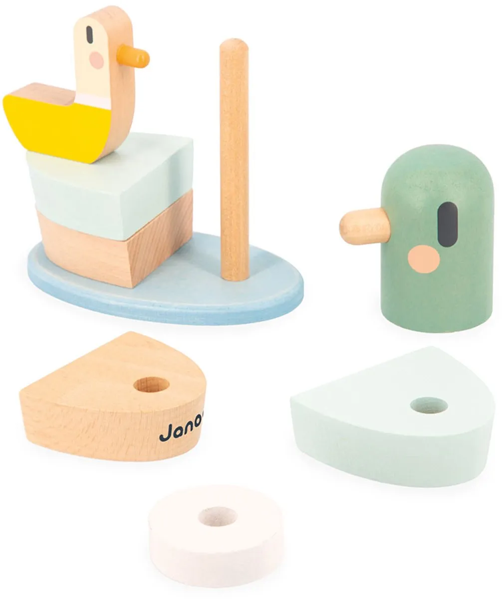 Janod Houten Stapeltoren Eend - 7 Stuks