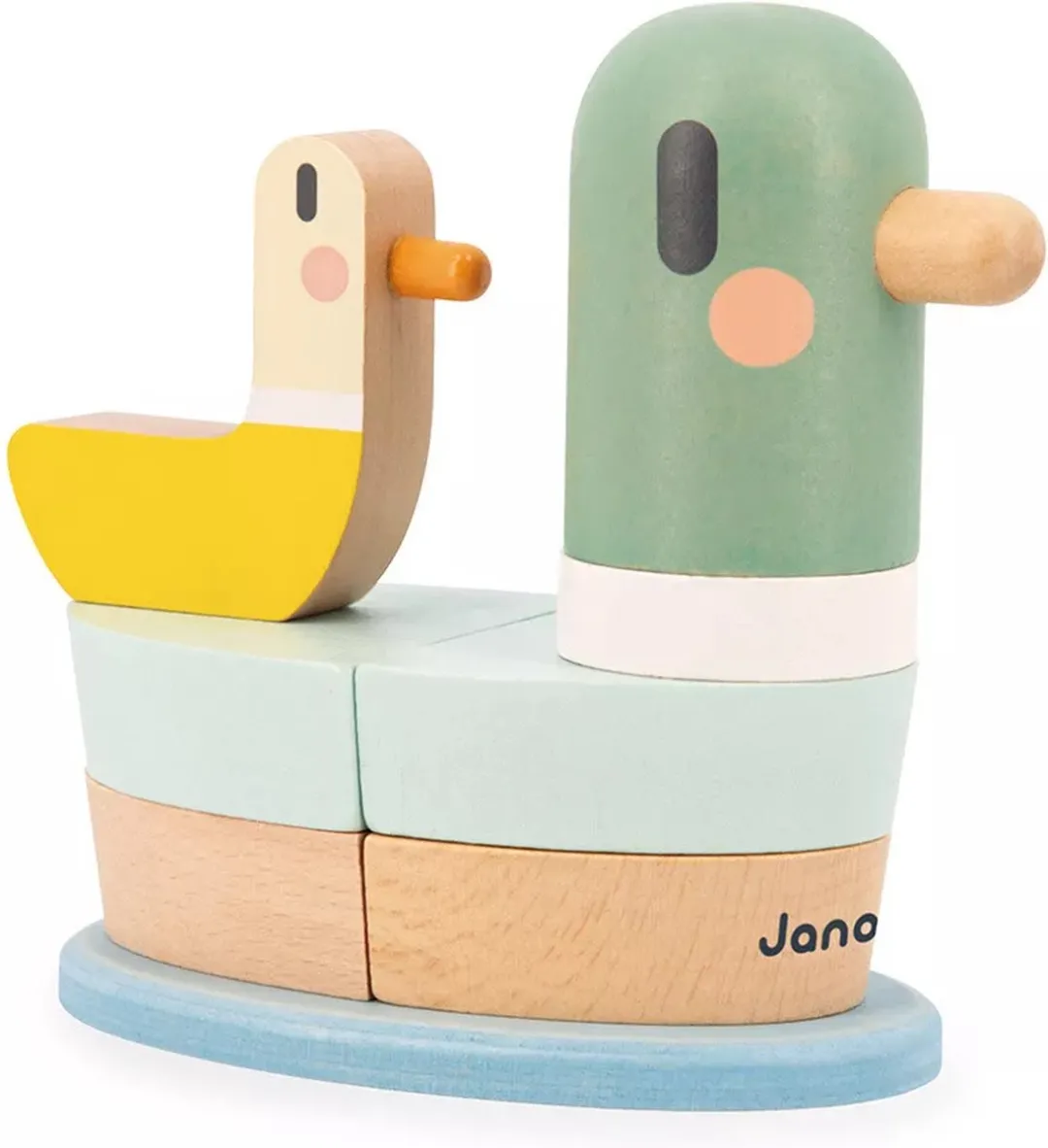 Janod Houten Stapeltoren Eend - 7 Stuks