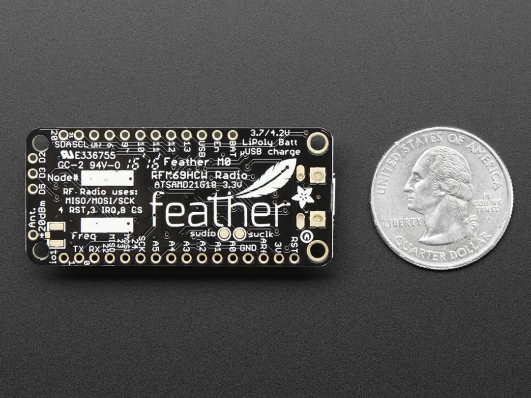Adafruit Feather M0 RFM69 Packet Radio 868/915MHz