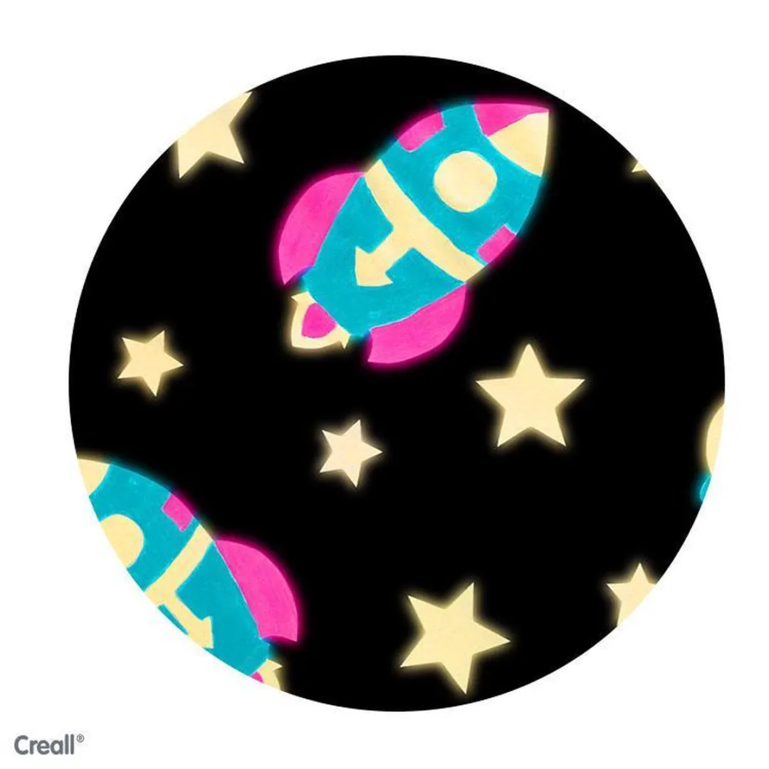 Creall Glow in the Dark Verf Lichtblauw 250ml