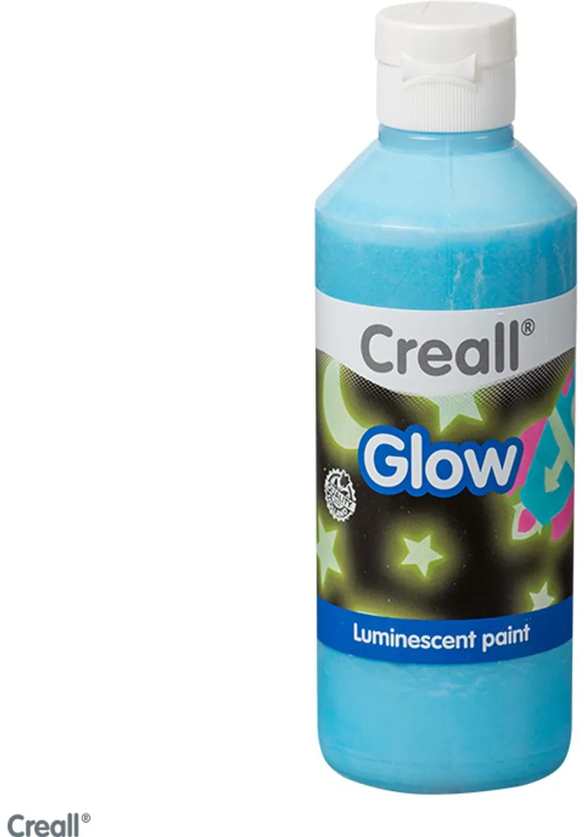 Creall Glow in the Dark Verf Lichtblauw 250ml