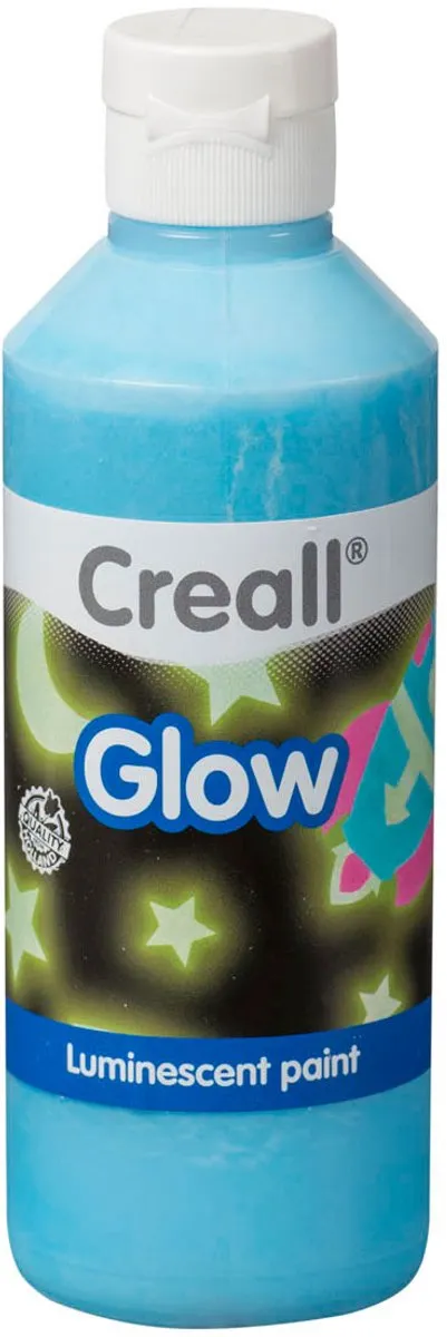 Creall Glow in the Dark Verf Lichtblauw 250ml