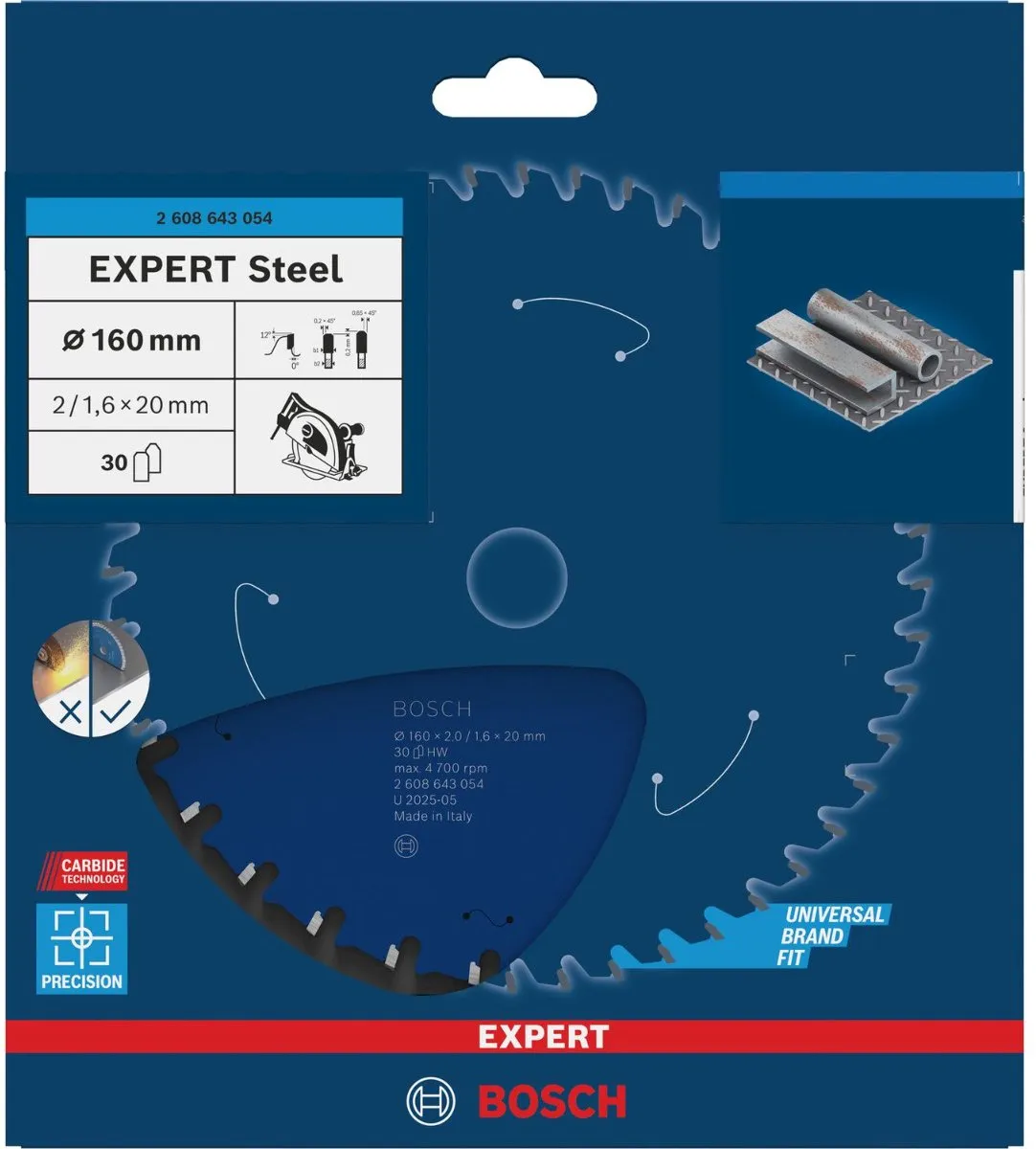Bosch Expert Circularzaagblad Staal 160x20x2,0mm - Oscillerend - afbeelding 6 van 6