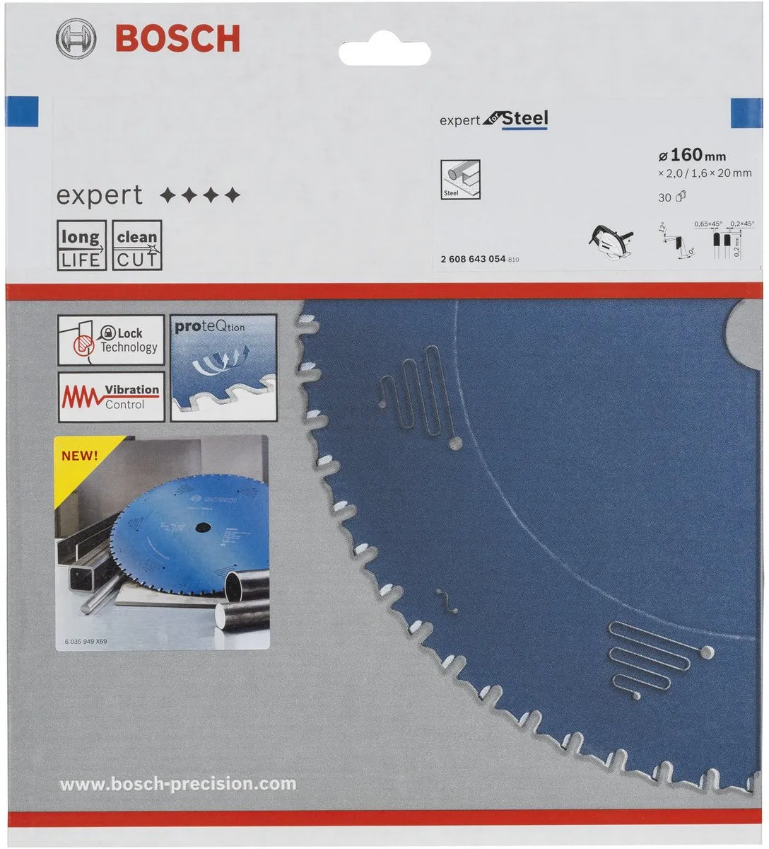 Bosch Expert Circularzaagblad Staal 160x20x2,0mm - Oscillerend