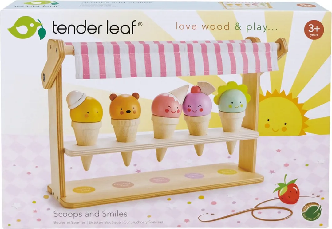 Tender Leaf Scoops & Smiles - Beige/Rose