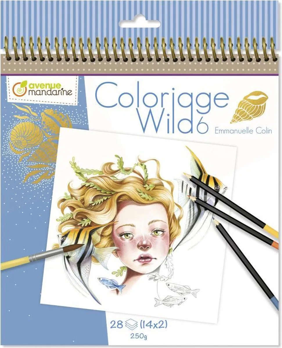 Clairefontaine Coloriage Wild 6 Emmanuelle Colin Kleurboek