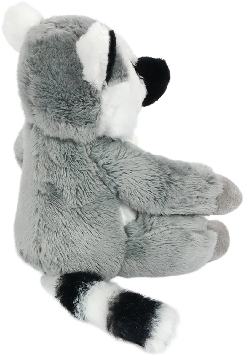 PIA Soft Toys Pluche Katta - 13cm - Grijs/Wit/Zwart