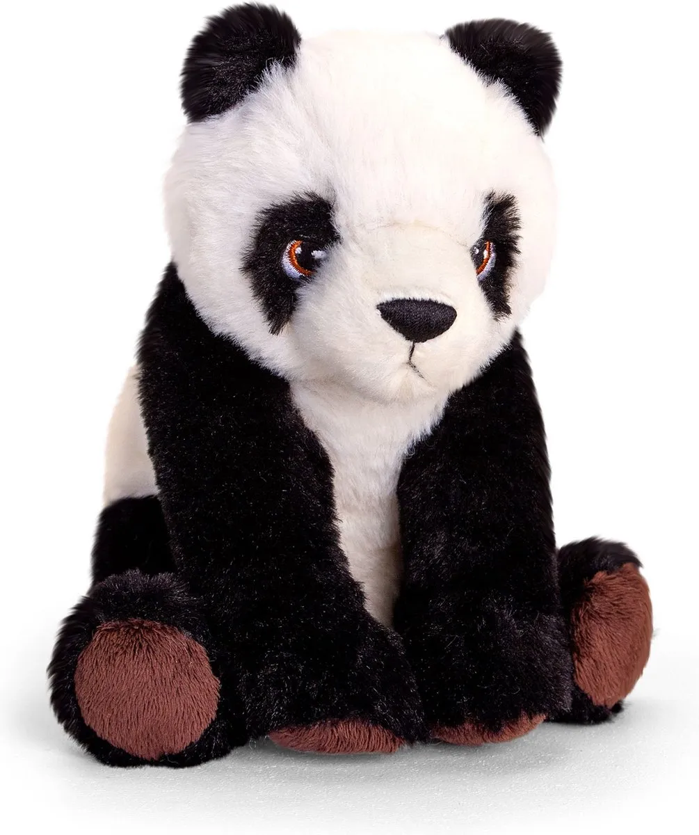 Keel Toys Panda Knuffel - 18 cm - Zwart/Wit
