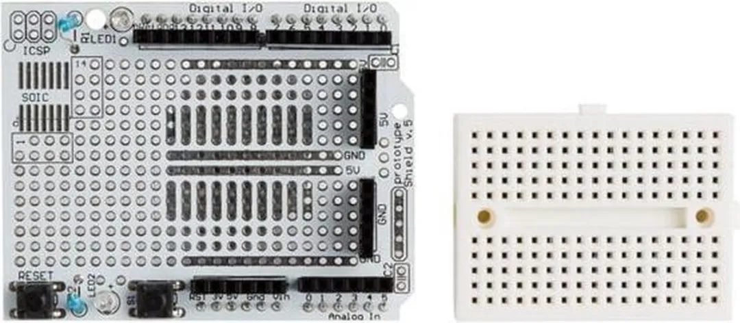 Whadda Protoshield WPB201 2-delig - 43x17mm Wit