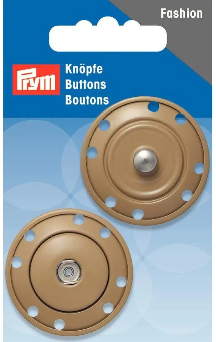 Prym Aannaaidrukknoop 35mm - Beige - afbeelding 2 van 2