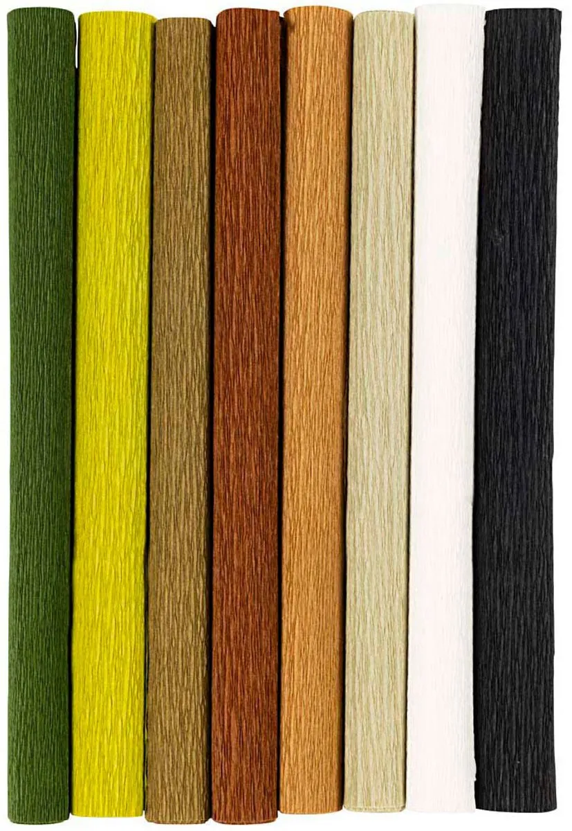Creativ Company Crêpepapier Naturel - 8 Kleuren A4