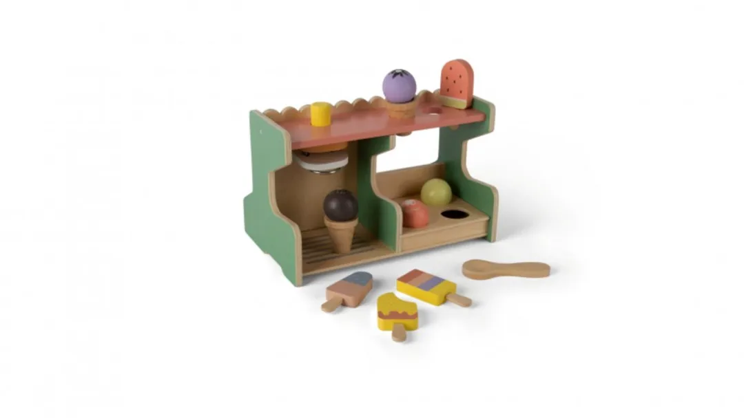 Dantoy Playful Wood IJskraam - 12-delig Multicolor