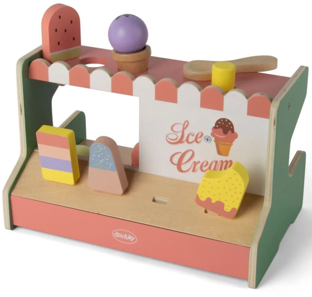 Dantoy Playful Wood IJskraam - 12-delig Multicolor