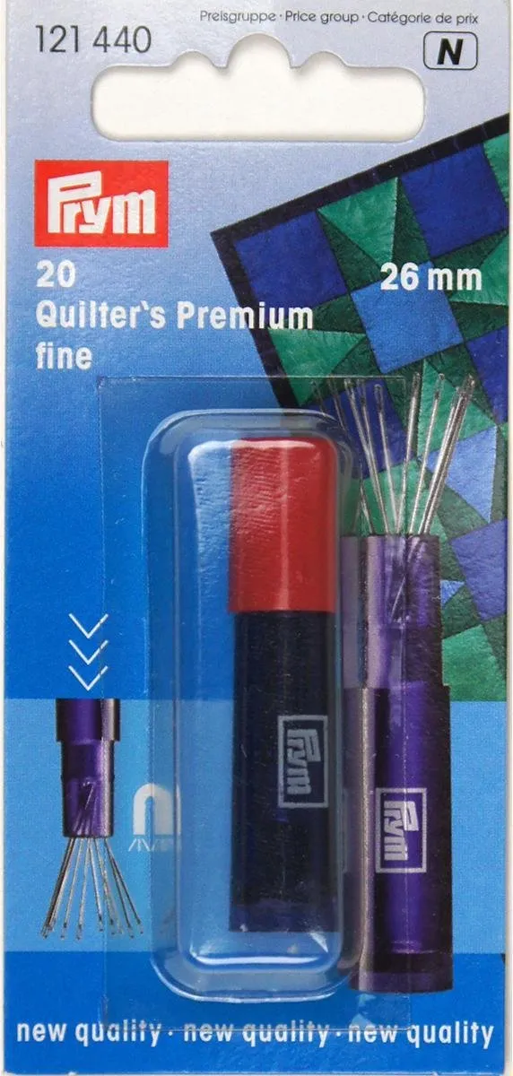 Prym Quiltingnaalden 20 Stuks - 0,60mm Zilverkleurig