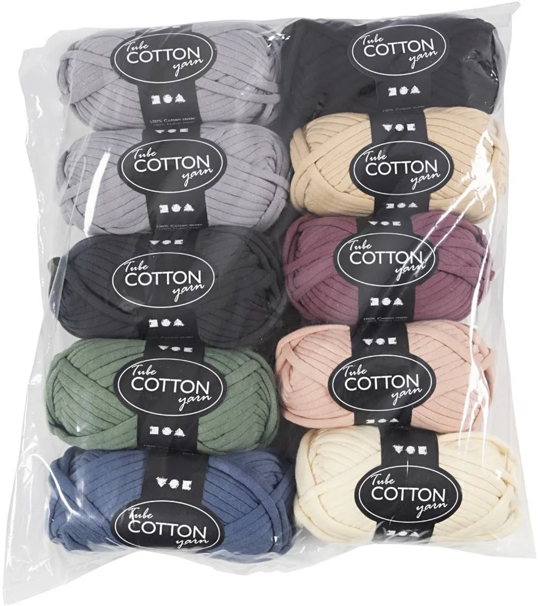 Creativ Company Textielgaren 10x100g - 10 Kleuren