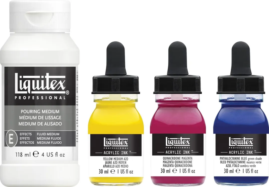 Liquitex Professional Ink! Pouring Medium Set - 3 Kleuren 500ml