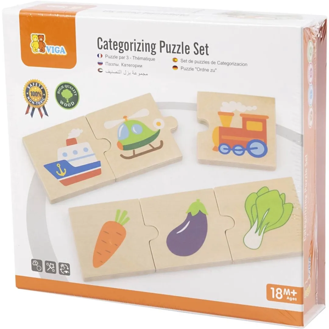 Viga Toys Logica Puzzelset 24-delig - Multicolor