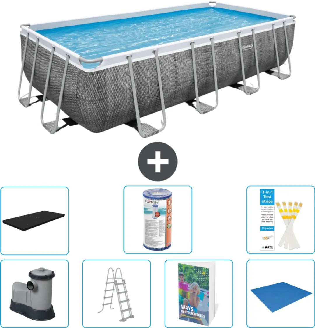 Bestway Power Steel Zwembad 549x274x122