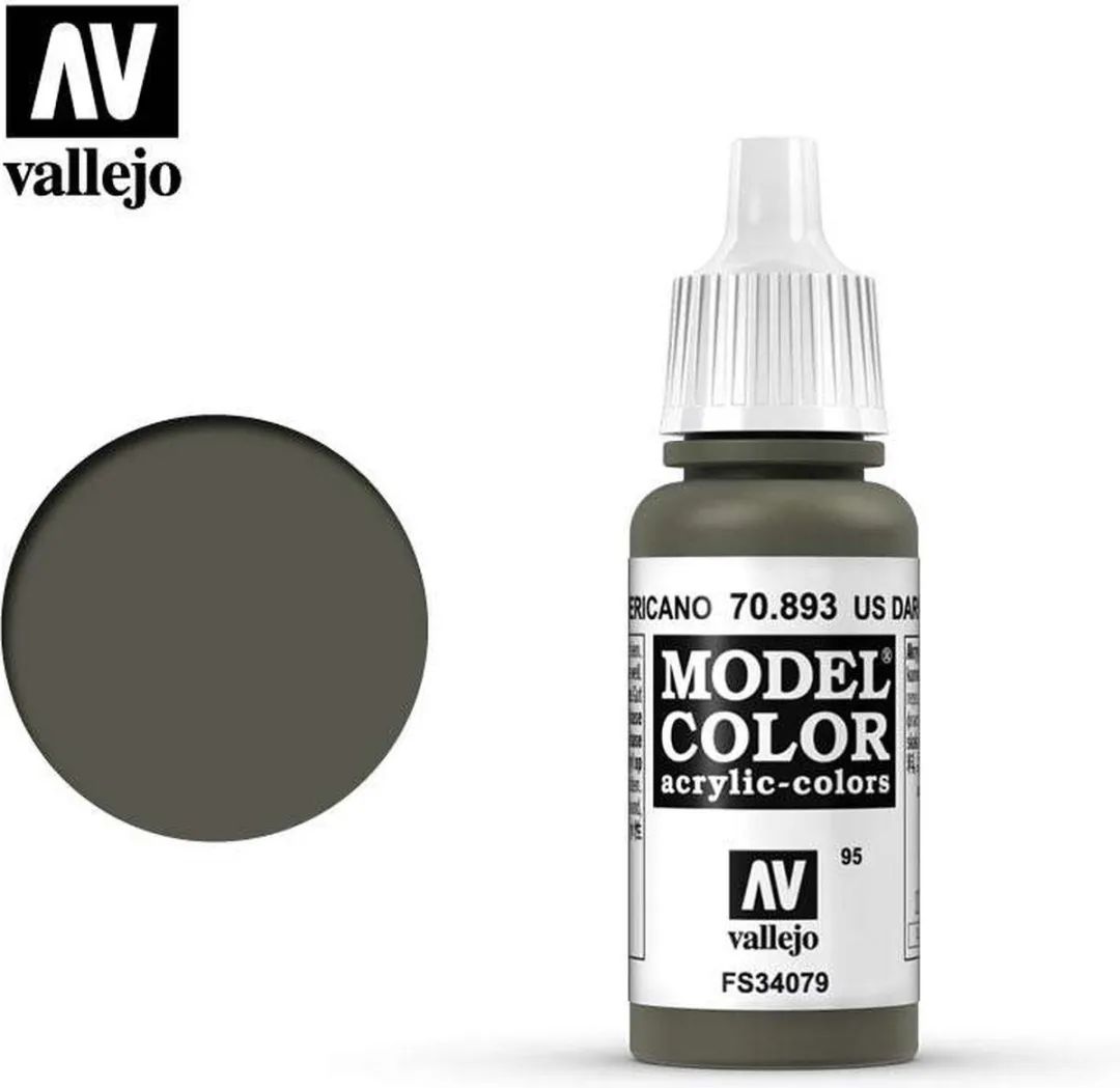 Vallejo Model Color US Dark Green Acrylverf 17ml