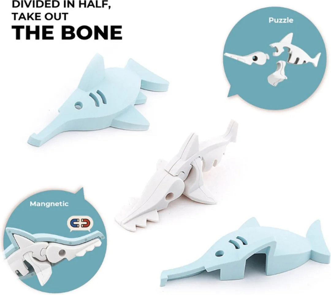 Halftoys Diorama - Saw Shark - Magnetisch speelgoed - Zaagvis