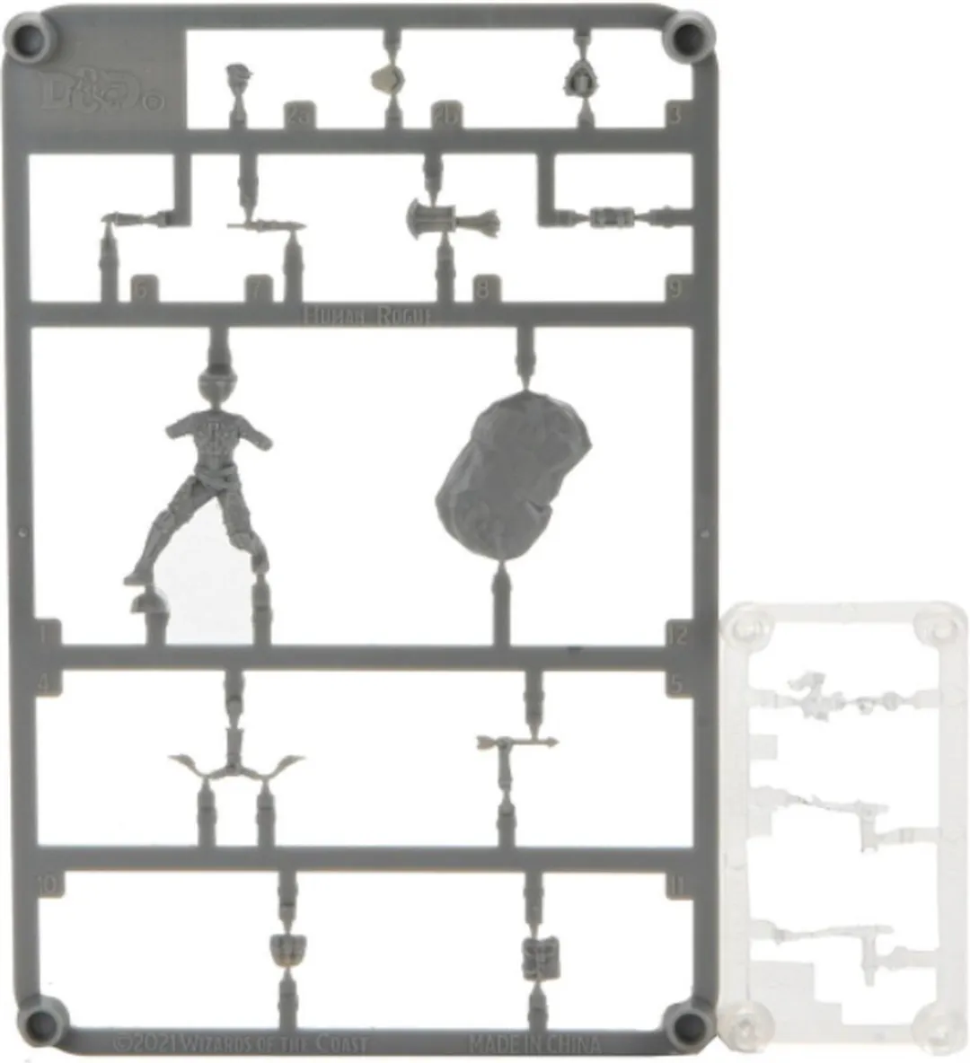 Wizkids D&D Frameworks Human Rogue Female - Grijs