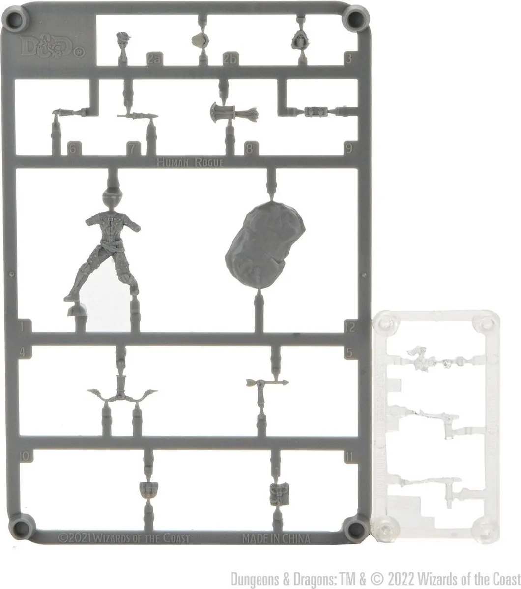Wizkids D&D Frameworks Human Rogue Female - Grijs