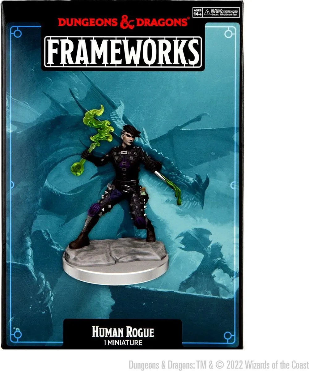 Wizkids D&D Frameworks Human Rogue Female - Grijs
