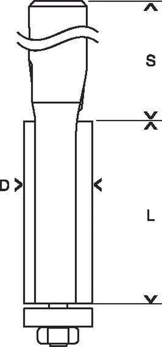Bosch Kantenfrees 8mm - D1 12,7mm L40mm
