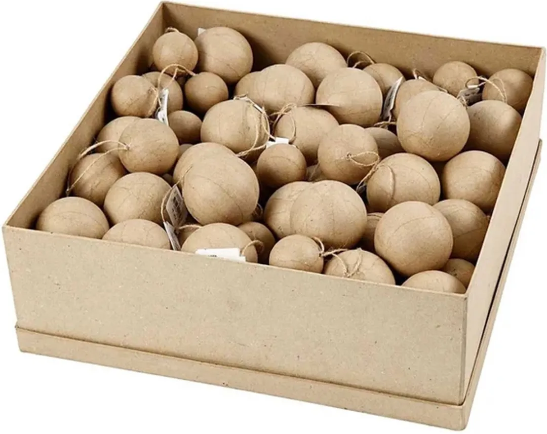 Creativ Company Handgemaakte Papier Maché Ballen - 105 Stuks