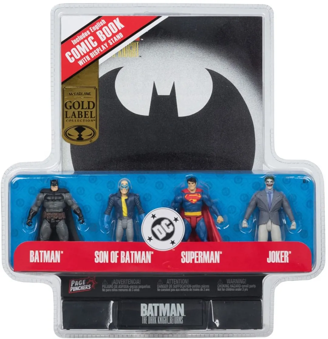 McFarlane Toys Page Punchers Batman & Son of Batman & Superman & Joker 4-Pack - 7cm - MCF15963