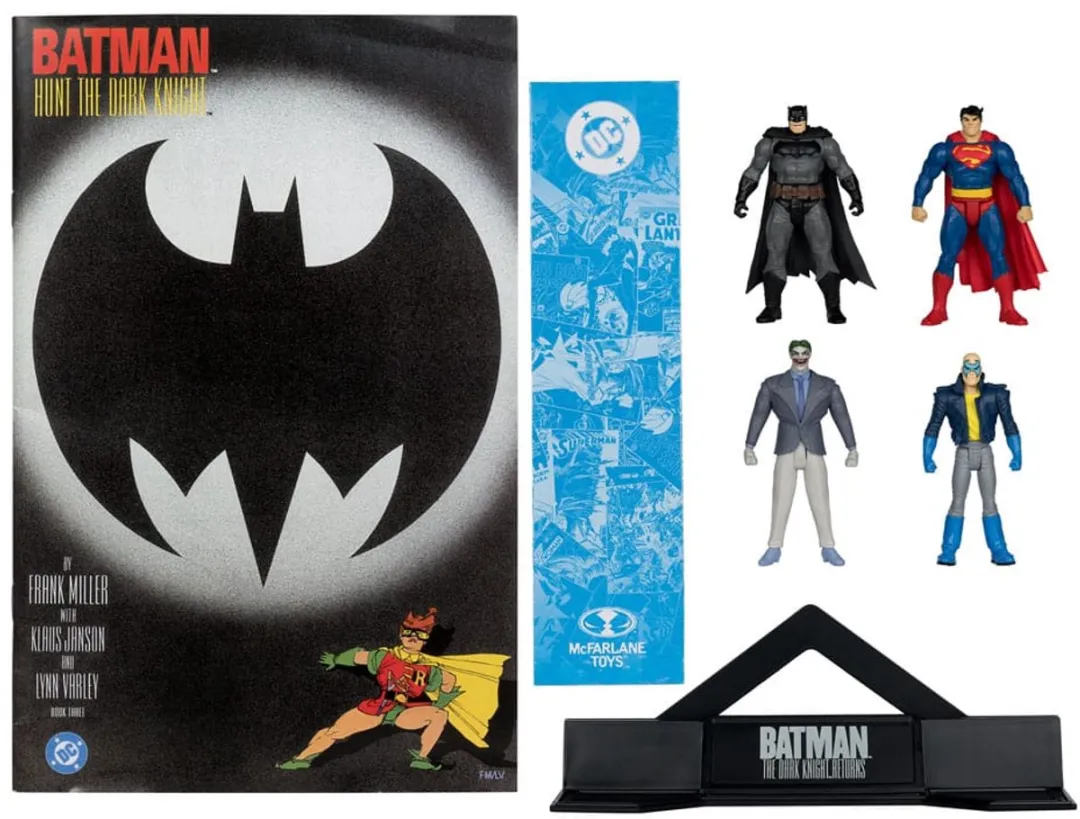 McFarlane Toys Page Punchers Batman & Son of Batman & Superman & Joker 4-Pack - 7cm - MCF15963