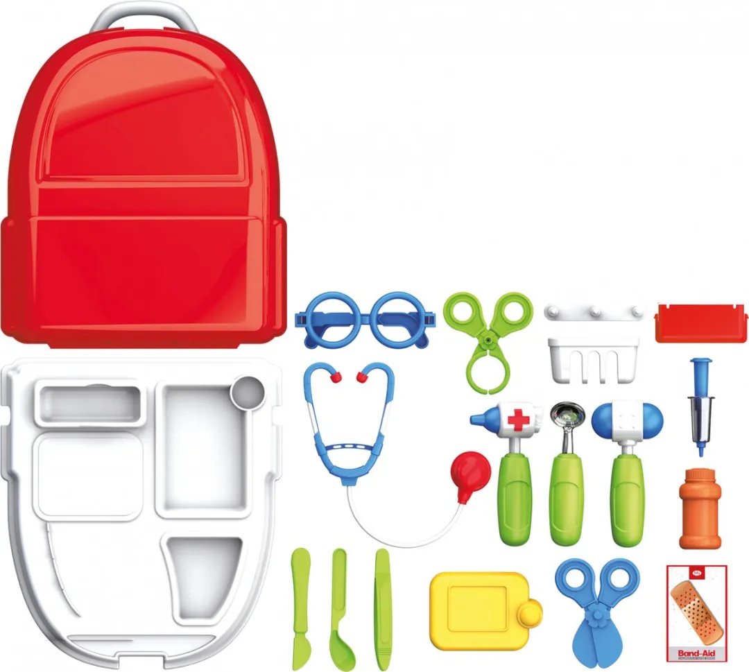 Toi-Toys Doktersset Junior 16-delig - Rood/Wit