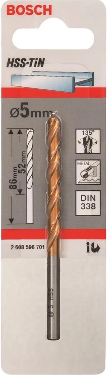 Bosch Metaalboren HSS-TiN 5mm