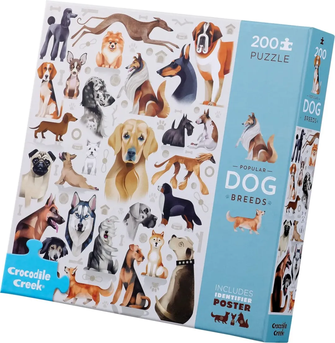 Crocodile Creek Puzzel Honden Dieren 200 Stuks CC27003 - Multicolor