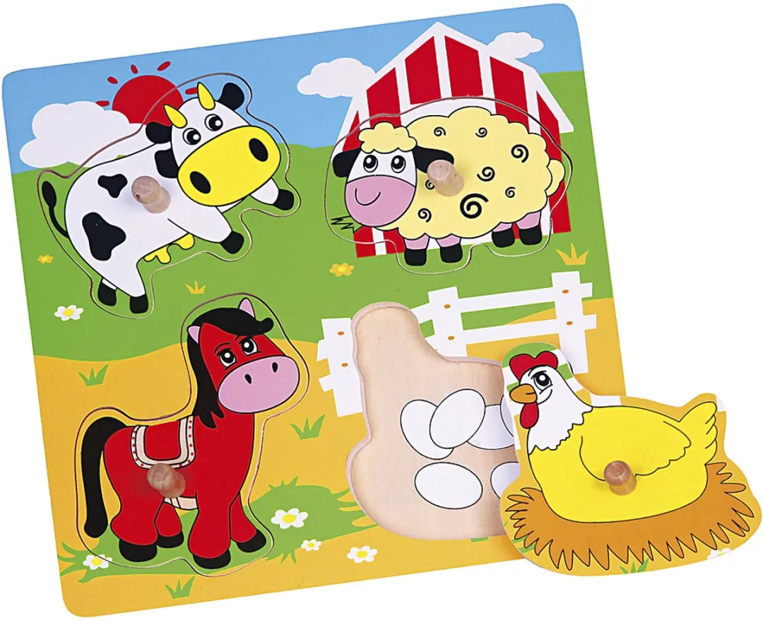 Vigatoys Boerderij Puzzel 4 Stuks - Multicolor