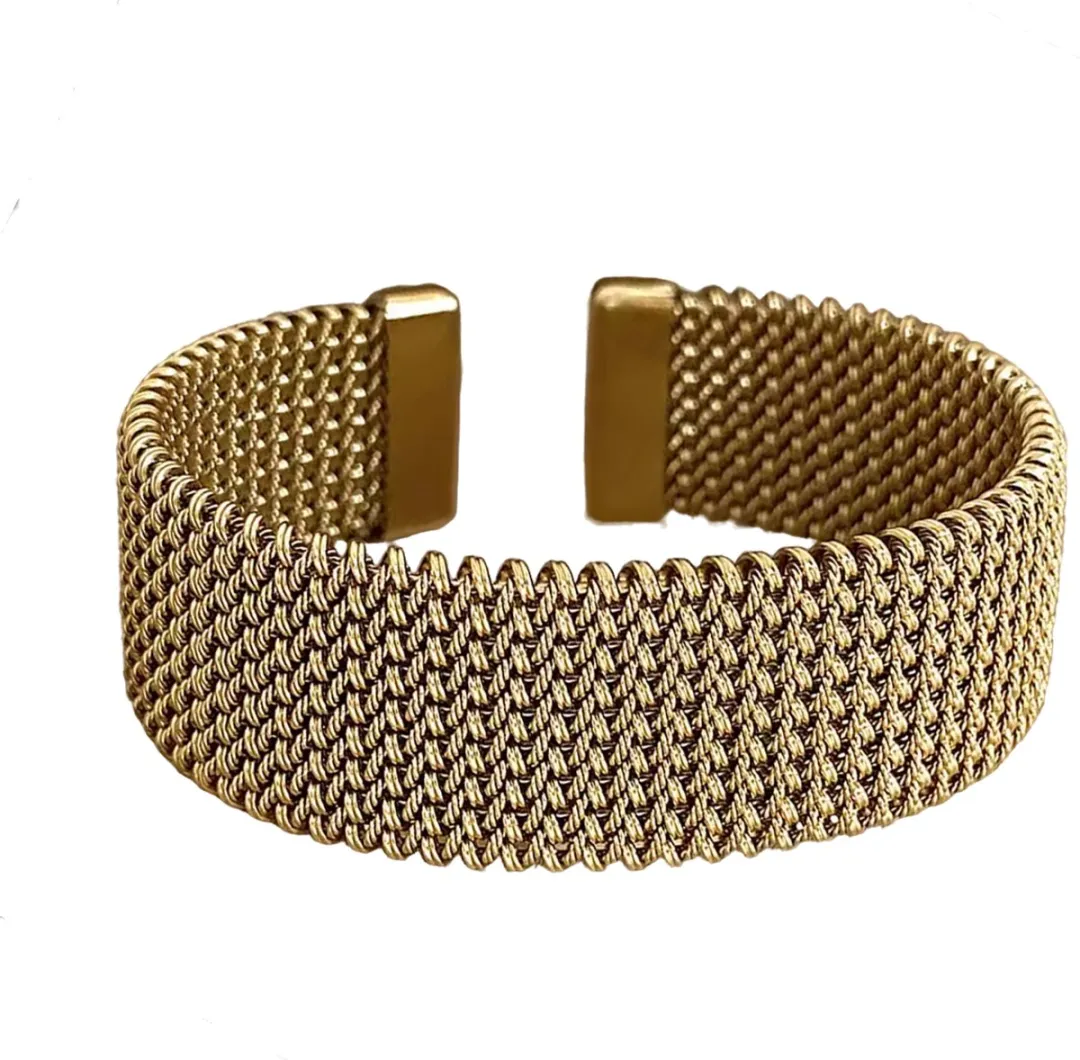 RedParrot Open Armband Goud RVS