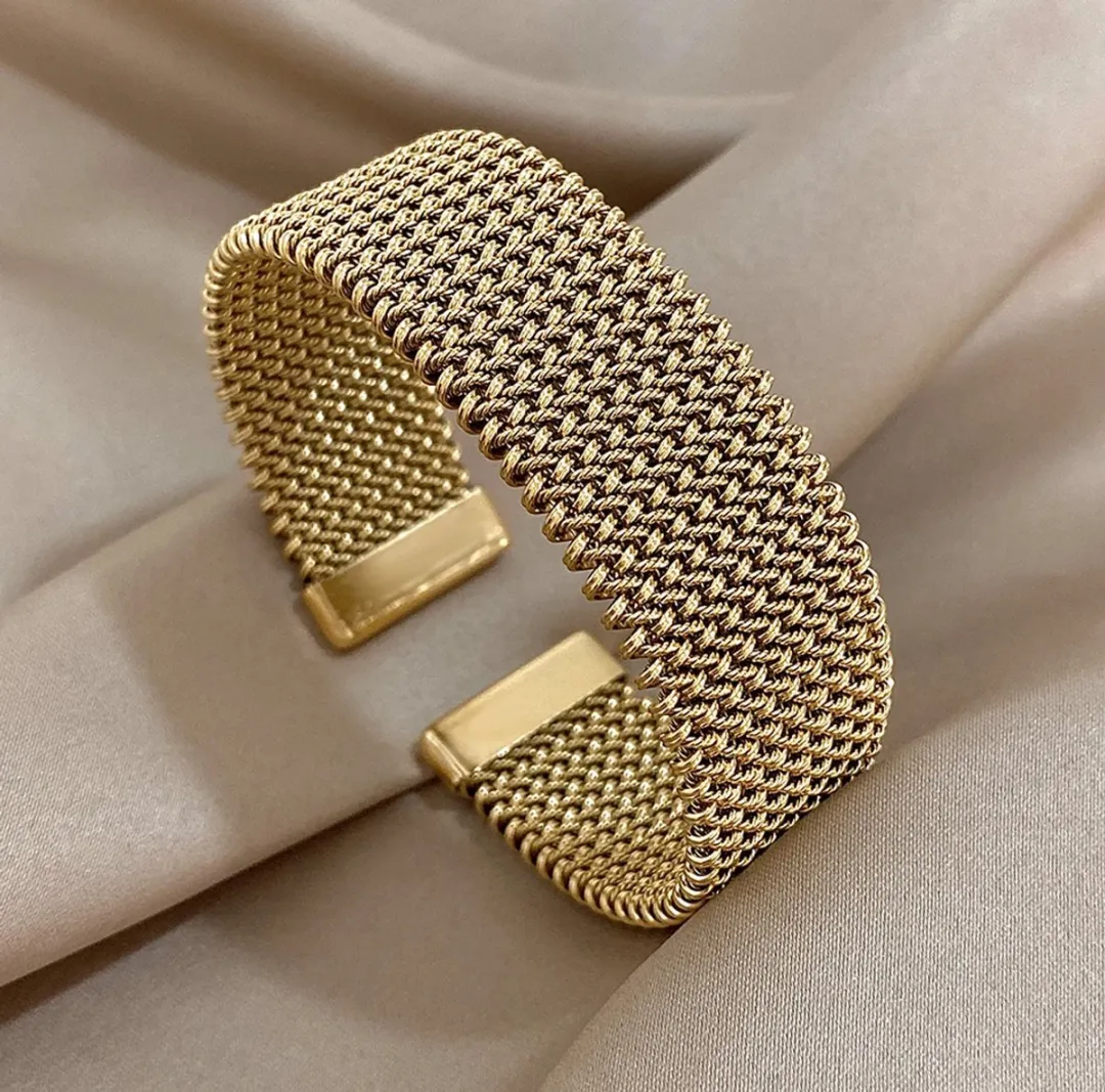 RedParrot Open Armband Goud RVS