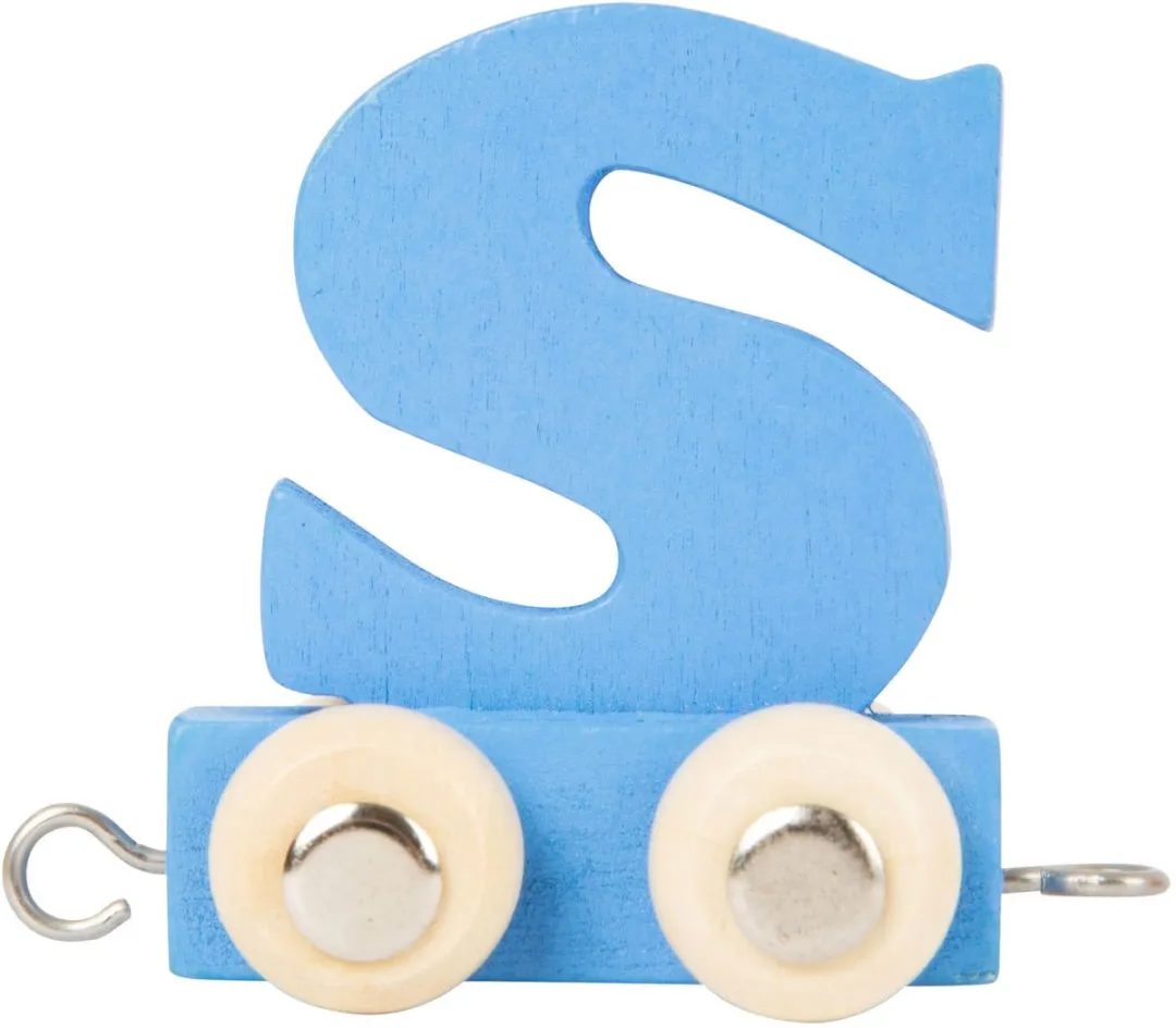 Small Foot Houten Lettertrein Blauw