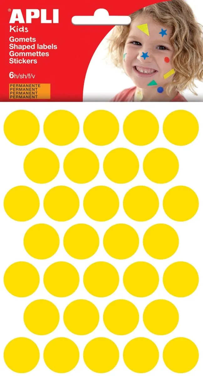 Apli Kids Runen Stickers Tas - Geel