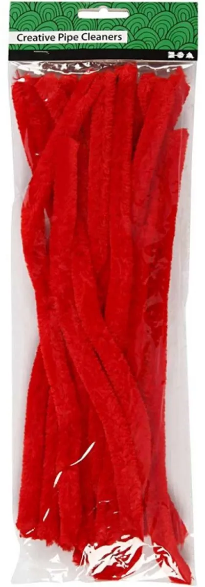 Creativ Company Chenilledraad Rood 15mm - 15 Stuks