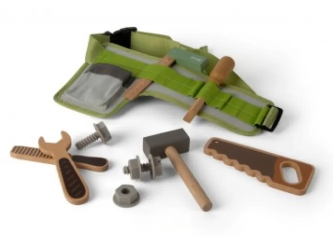 Dantoy BIO Gereedschapsgordel Houten Gereedschap 11-delig