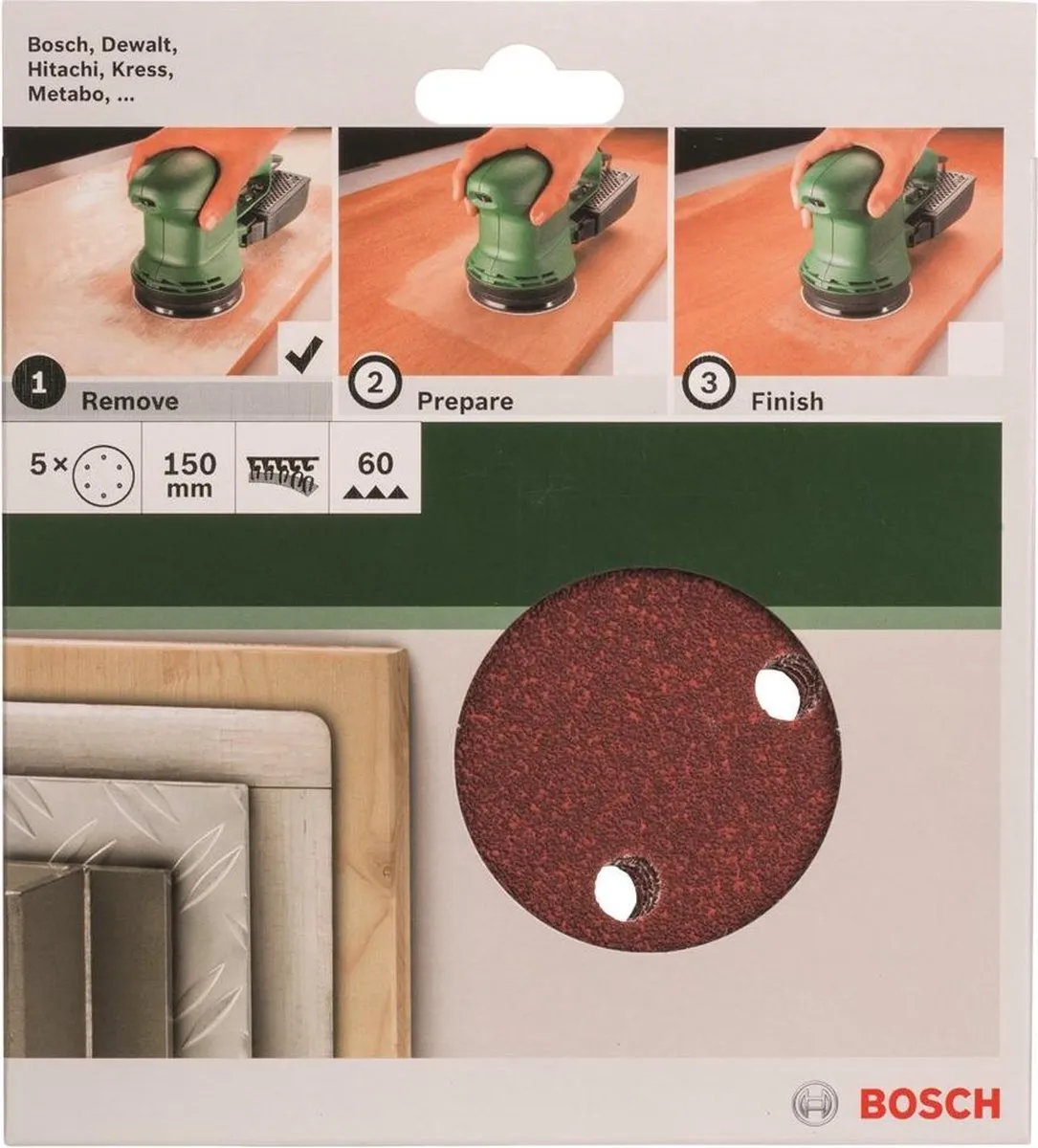 Bosch Schuurbladset 5-delig 150mm