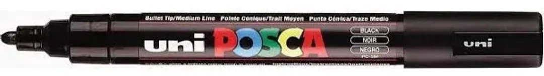 Posca PC-5M Paintmarker - Zwart - 6 Stuks