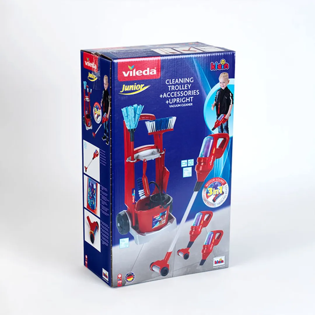Klein Toys Vileda Schoonmaakwagen 3-in-1 - Rood